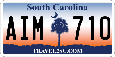 SC license plate AIM710