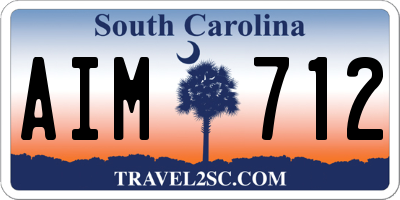 SC license plate AIM712