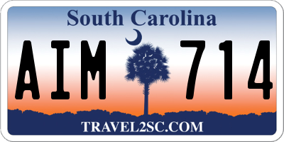 SC license plate AIM714