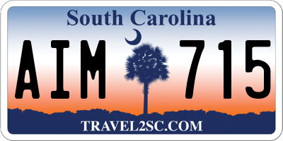 SC license plate AIM715