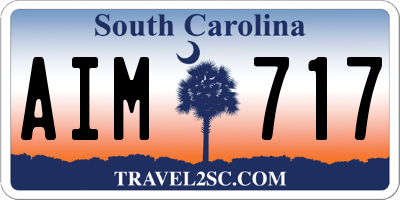 SC license plate AIM717