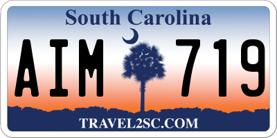 SC license plate AIM719