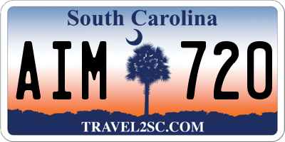 SC license plate AIM720