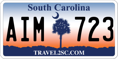 SC license plate AIM723
