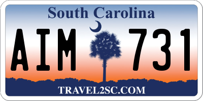 SC license plate AIM731