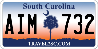 SC license plate AIM732