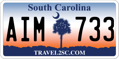 SC license plate AIM733