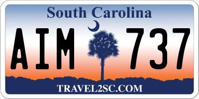 SC license plate AIM737