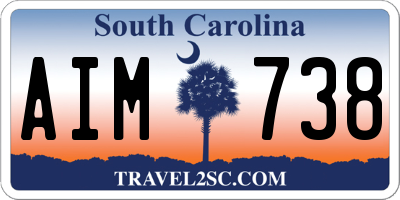 SC license plate AIM738