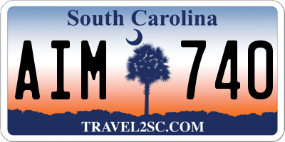 SC license plate AIM740
