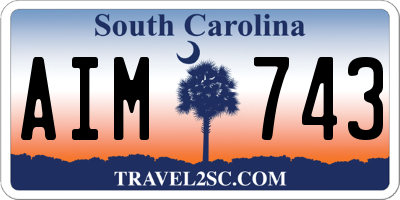 SC license plate AIM743