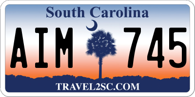 SC license plate AIM745