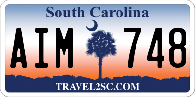 SC license plate AIM748