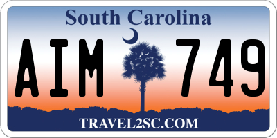 SC license plate AIM749