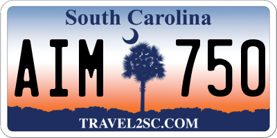SC license plate AIM750