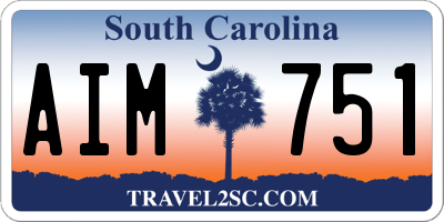 SC license plate AIM751