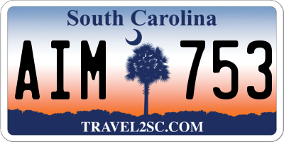 SC license plate AIM753