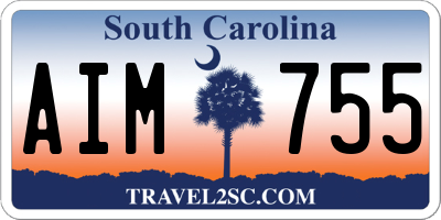 SC license plate AIM755