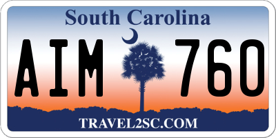 SC license plate AIM760