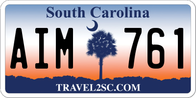 SC license plate AIM761