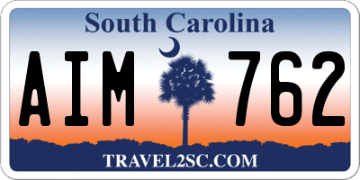 SC license plate AIM762