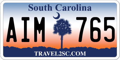 SC license plate AIM765