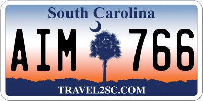 SC license plate AIM766