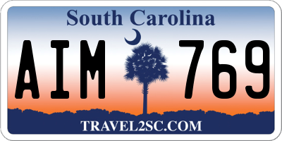 SC license plate AIM769