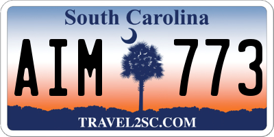 SC license plate AIM773