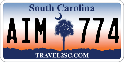 SC license plate AIM774