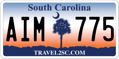SC license plate AIM775