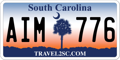 SC license plate AIM776