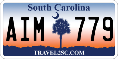 SC license plate AIM779