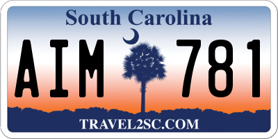 SC license plate AIM781