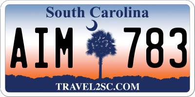 SC license plate AIM783