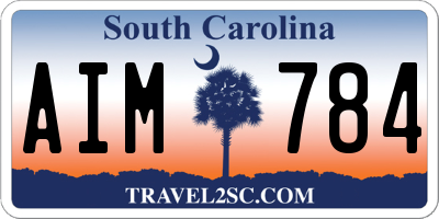 SC license plate AIM784
