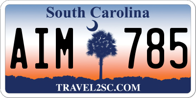 SC license plate AIM785