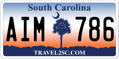 SC license plate AIM786