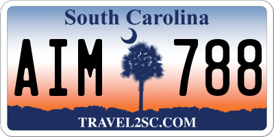 SC license plate AIM788