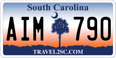 SC license plate AIM790