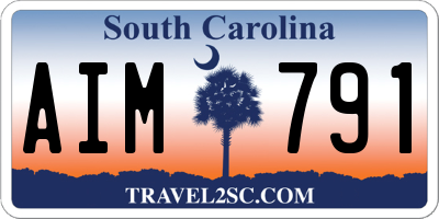 SC license plate AIM791