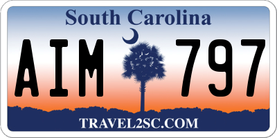 SC license plate AIM797