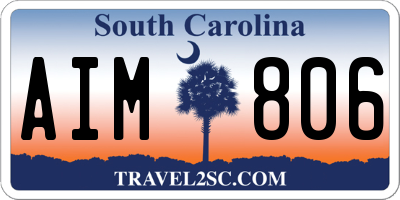 SC license plate AIM806