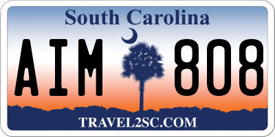 SC license plate AIM808