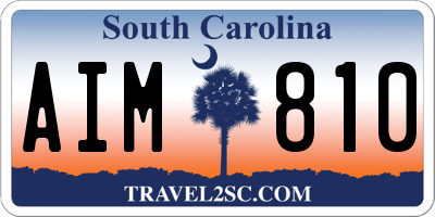 SC license plate AIM810