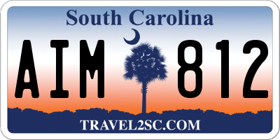 SC license plate AIM812