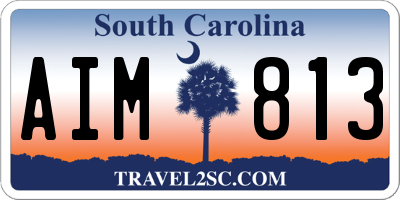 SC license plate AIM813