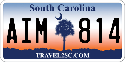 SC license plate AIM814