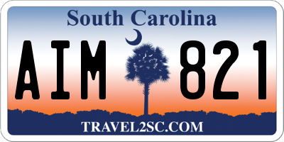 SC license plate AIM821
