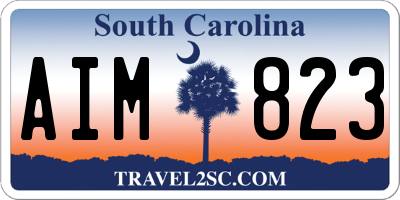 SC license plate AIM823